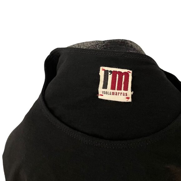 I'M Isola Marras Knit Wool Blend Black Grey Shift Dress - Picture 5 of 5